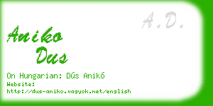 aniko dus business card